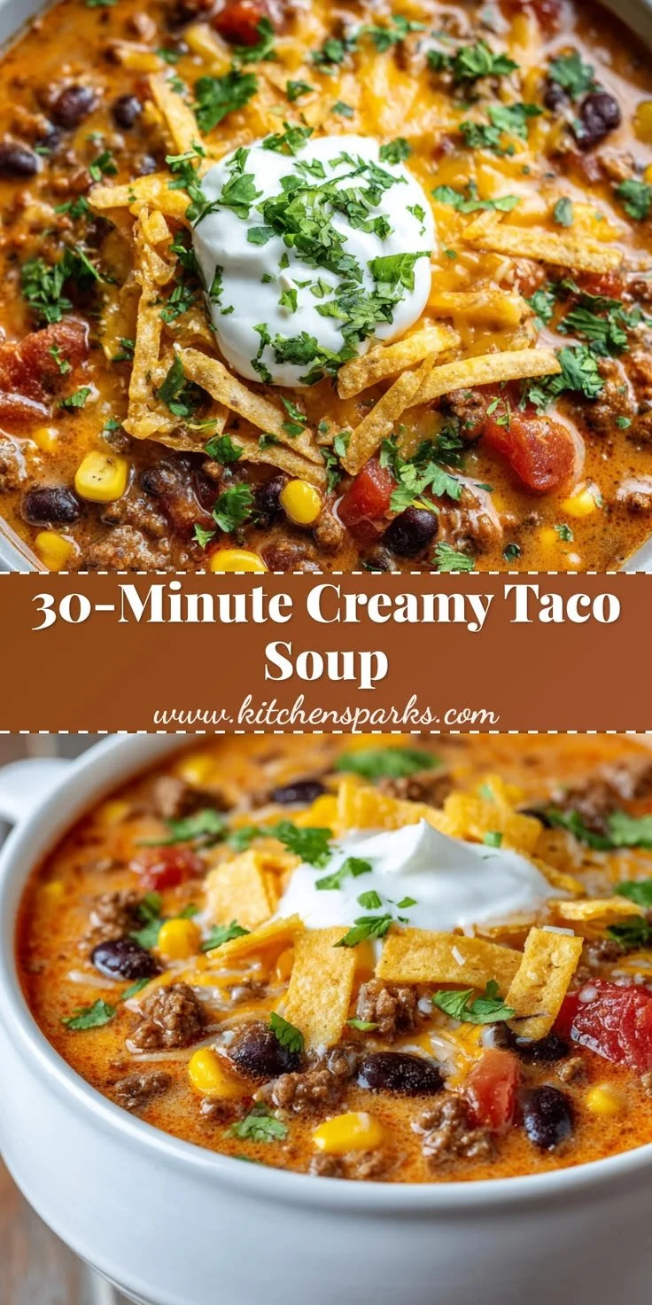 Bowl of creamy taco soup topped with cheese and cilantro.