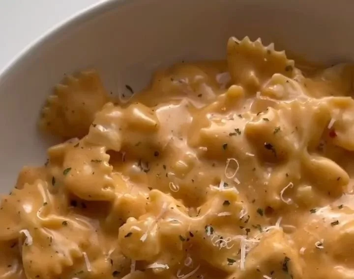 Delicious Chicken Farfalle pasta dish with tender chicken and vibrant herbs.