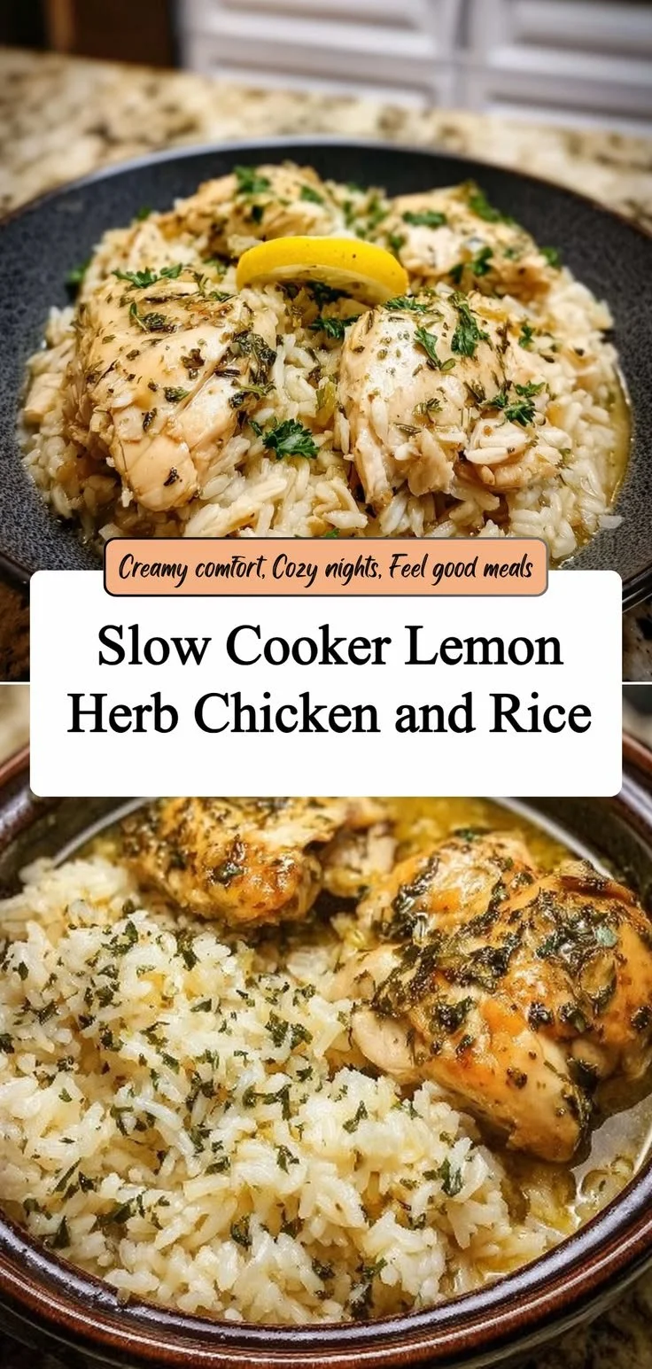 Delicious lemon herb chicken served with fluffy rice, perfect for a family meal.
