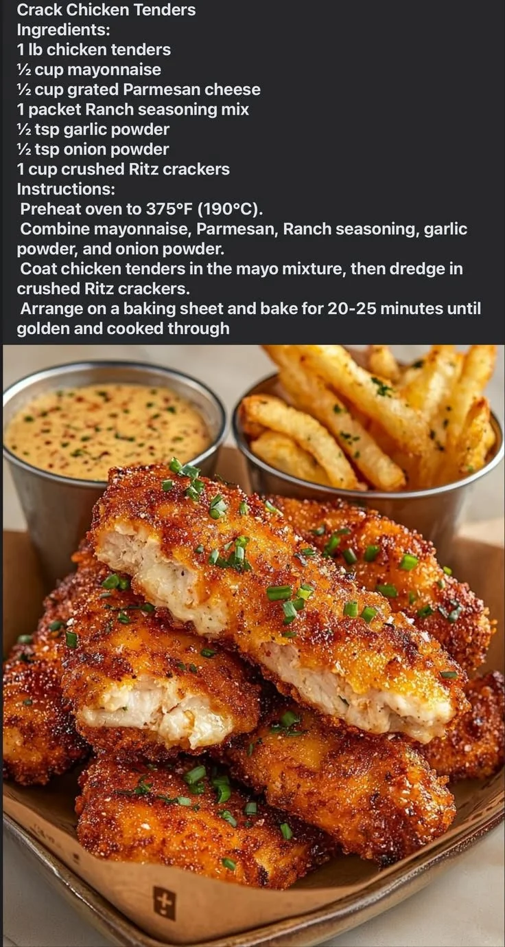 Delicious crack chicken tenders served on a plate