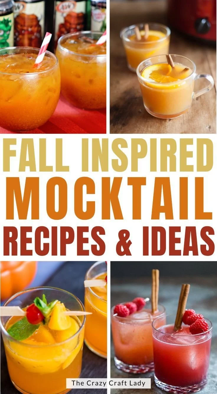 Delicious fall inspired mocktail recipes with seasonal flavors and ingredients.