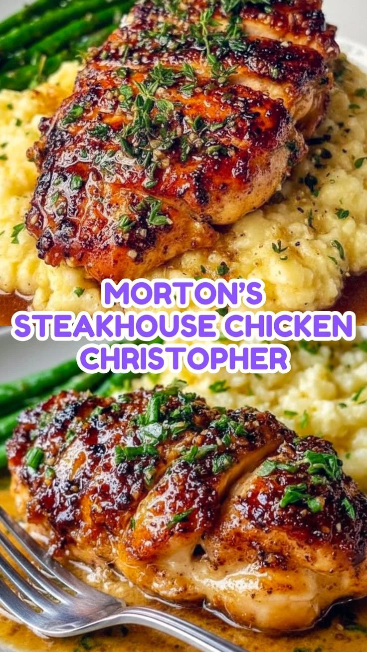 Delicious Christmas chicken breast inspired by Morton's festive recipes