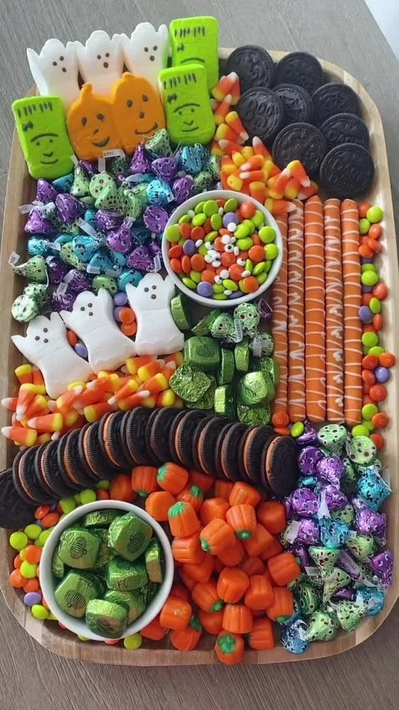Spooky Halloween decorations and costumes for a festive celebration.