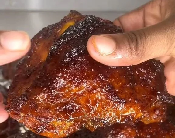 Deliciously glazed chicken thighs with a sweet and savory sauce